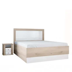 Camera da letto matrimoniale completa rovere bianco lucido Volterra