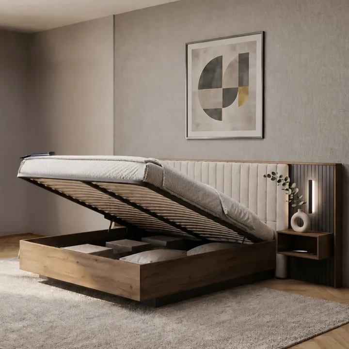 Camera da letto matrimoniale completa noce antracite Onice