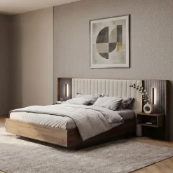 Camera da letto matrimoniale completa noce antracite Onice