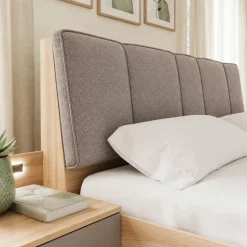 Camera da letto matrimoniale completa moderna rovere tortora Amelia