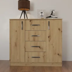 Camera da letto moderna completa matrimoniale rovere rustico Camilla 2