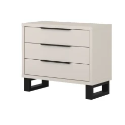 Cassettiera 100x83h cm 3 cassetti beige cashmere Petra