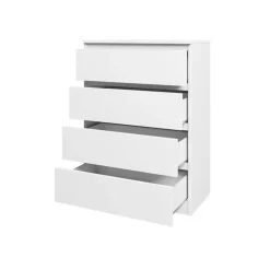 Cassettiera 70x100h cm 4 cassetti moderna bianco Rotterdam