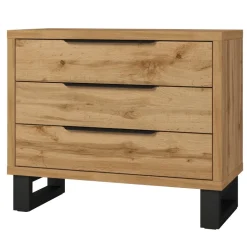 Cassettiera 100x83h cm 3 cassetti rovere Petra