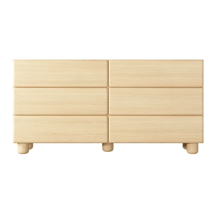 Cassettiera 160x80h cm 6 cassetti soggiorno rovere chiaro Mellow