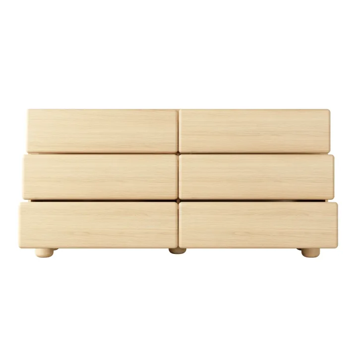 Cassettiera 160x80h cm 6 cassetti soggiorno rovere chiaro Mellow