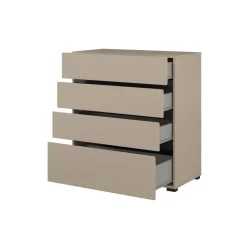 Cassettiera 80x85h cm 4 cassetti tortora Lolla