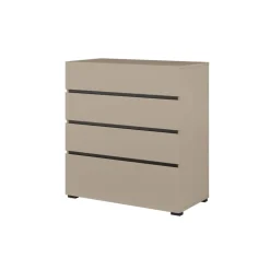 Cassettiera 80x85h cm 4 cassetti tortora Lolla