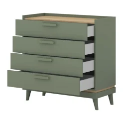 Cassettiera 90x90h cm 4 cassetti verde salvia Yu