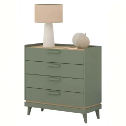 Cassettiera 90x90h cm 4 cassetti verde salvia Yu