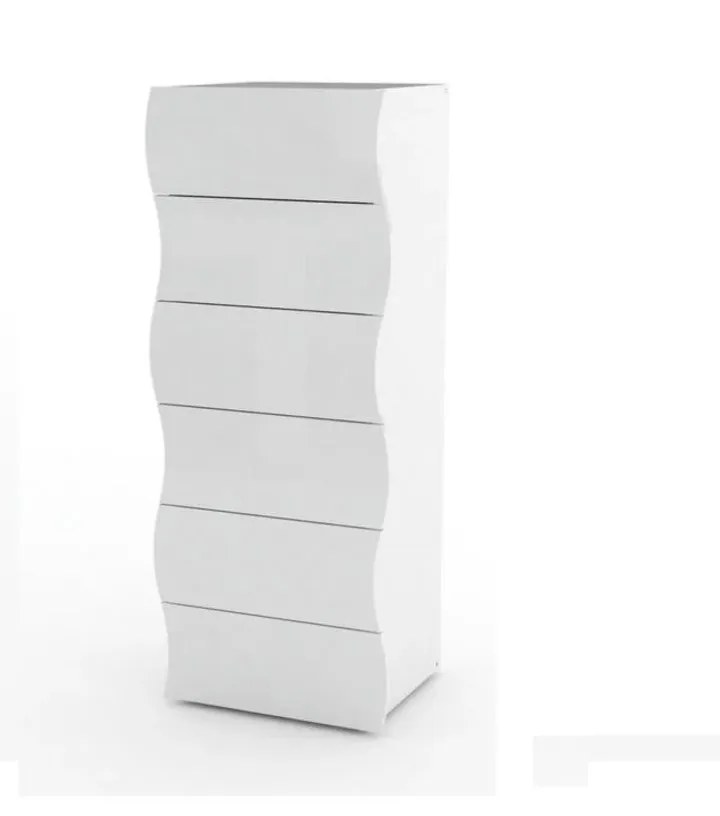 Cassettiera 50x122h cm moderna bianco lucido Sea Gihome®