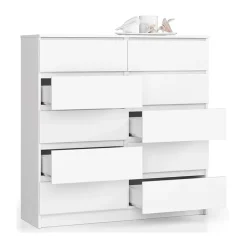 Cassettiera 120x120h cm moderna 10 cassetti bianco Living