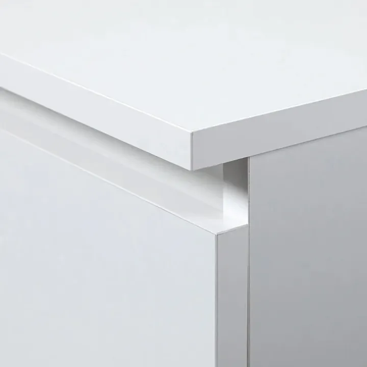 Cassettiera 120x77h cm moderna 6 cassetti bianco Living
