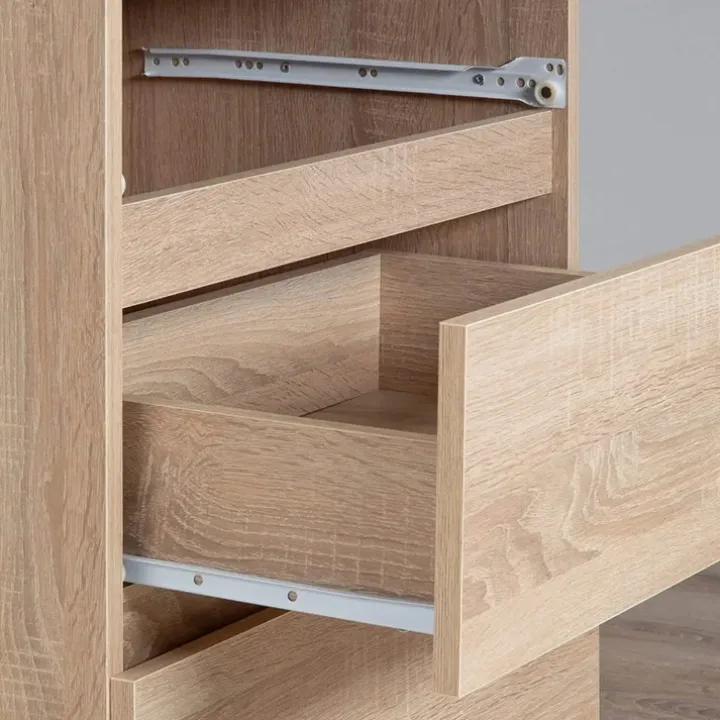 Cassettiera 140x120h cm moderna 10 cassetti rovere Living