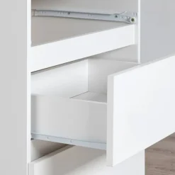 Cassettiera 160x77h cm moderna 6 cassetti bianco Living