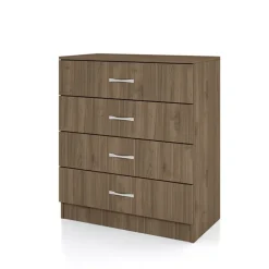 Cassettiera 80x91h cm moderna noce Cavour Gihome®