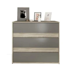 Cassettiera 80x70h cm moderna rovere grigio Altea