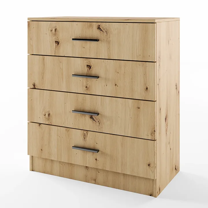Cassettiera 80x91h cm moderna rovere rustico Cavour Gihome®