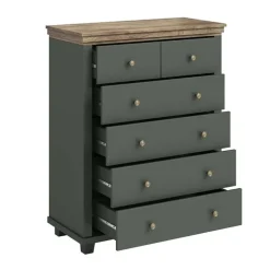 Cassettiera 90x113h cm moderna verde quercia Texel