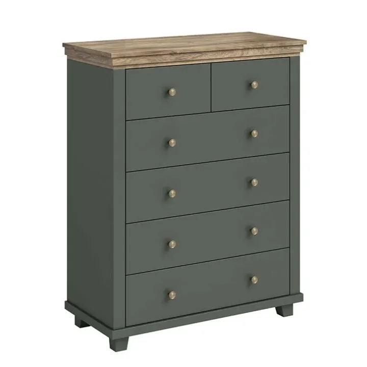 Cassettiera 90x113h cm moderna verde quercia Texel