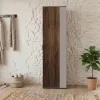 Colonna armadio 55x191h cm multiuso 1 anta tortora noce Raymonda