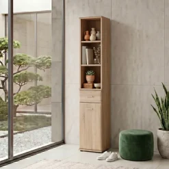 Colonna con libreria 30x203h cm rovere sonoma California Gihome®