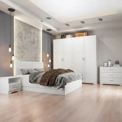 Comò classico 99x78h cm 3 cassetti bianco Friuli
