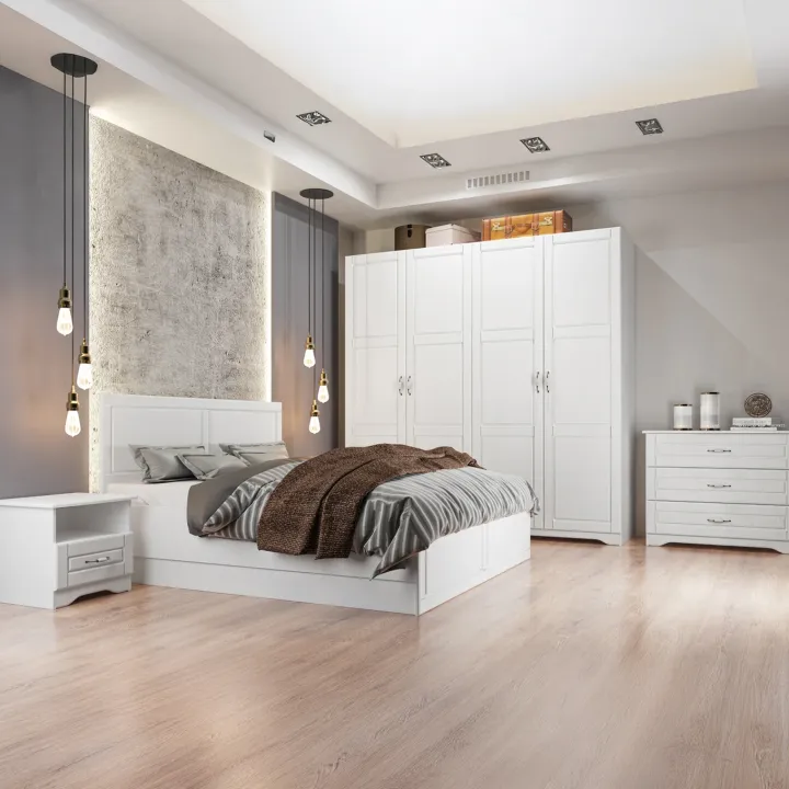 Comò classico 99x78h cm 3 cassetti bianco Friuli