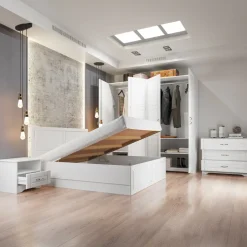 Comò classico 99x78h cm 3 cassetti bianco Friuli