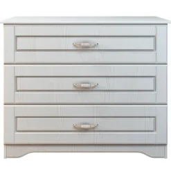 Comò classico 99x78h cm 3 cassetti bianco Friuli