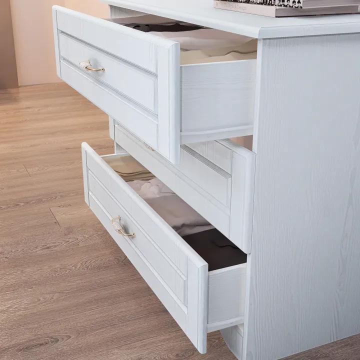 Comò classico 99x78h cm 3 cassetti bianco Friuli