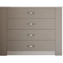 Comò moderno 117x92h cm 4 cassetti beige cashmere Emporio