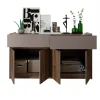 Comò 160x88h cm 4 ante 2 cassetti noce marrone Dusk