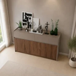 Comò 160x88h cm 4 ante 2 cassetti noce marrone Dusk