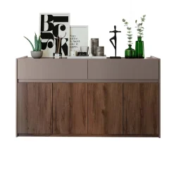 Comò 160x88h cm 4 ante 2 cassetti noce marrone Dusk
