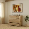 Comò 80x80h cm 4 cassetti moderno quercia Tamika