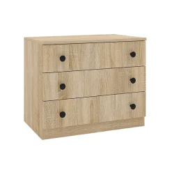 Comò 70x57h cm 3 cassetti moderno rovere Estelle