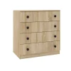 Comò 70x73h cm 4 cassetti moderno rovere sonoma Estelle