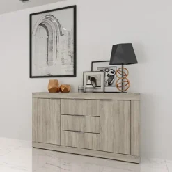 Comò 120x80h cm moderno rovere sonoma Vincenzo