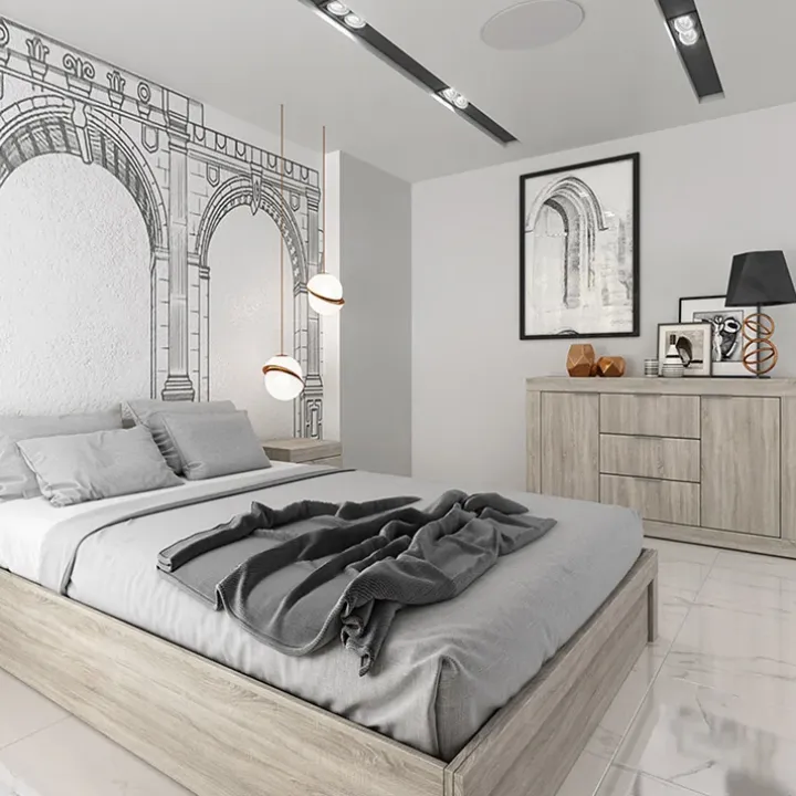 Comò 120x80h cm moderno rovere sonoma Vincenzo