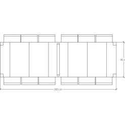 Consolle 50/300cm allungabile moderno wengé Pandora 90 Gihome®