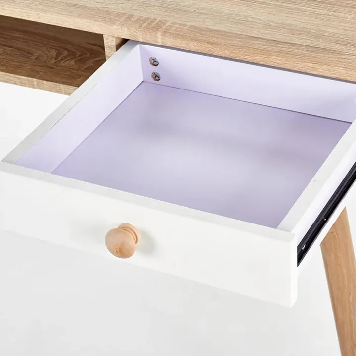 Consolle ingresso scrivania 1 cassetto 120x60cm rovere sonoma bianco Lavanda