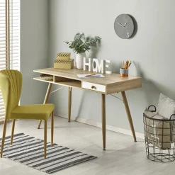 Consolle ingresso scrivania 1 cassetto 120x60cm rovere sonoma bianco Lavanda
