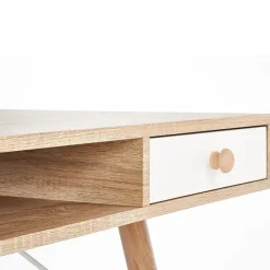 Consolle ingresso scrivania 1 cassetto 120x60cm rovere sonoma bianco Lavanda