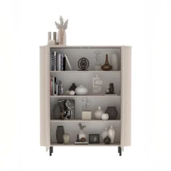 Credenza alta 130x154h cm 2 ante beige cashmere Lucrezia