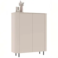 Credenza alta 130x154h cm 2 ante beige cashmere Lucrezia