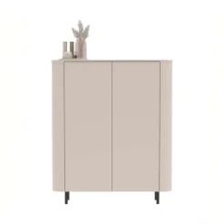 Credenza alta 130x154h cm 2 ante beige cashmere Lucrezia