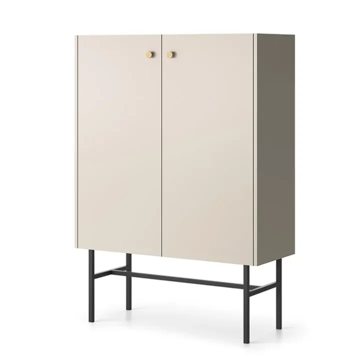 Credenza alta 94x132h cm 2 ante moderna beige Eterna