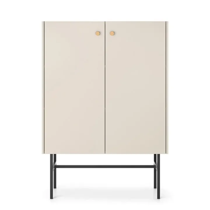 Credenza alta 94x132h cm 2 ante moderna beige Eterna