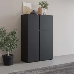 Credenza alta 92x139h cm 3 ante nero Edge